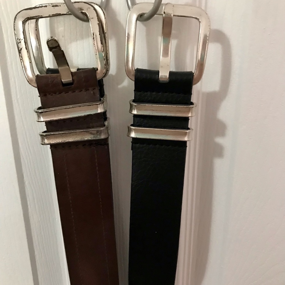 3 leather belts 1 brown 2 black